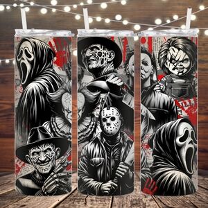 Horror friends metal insulated tumbler